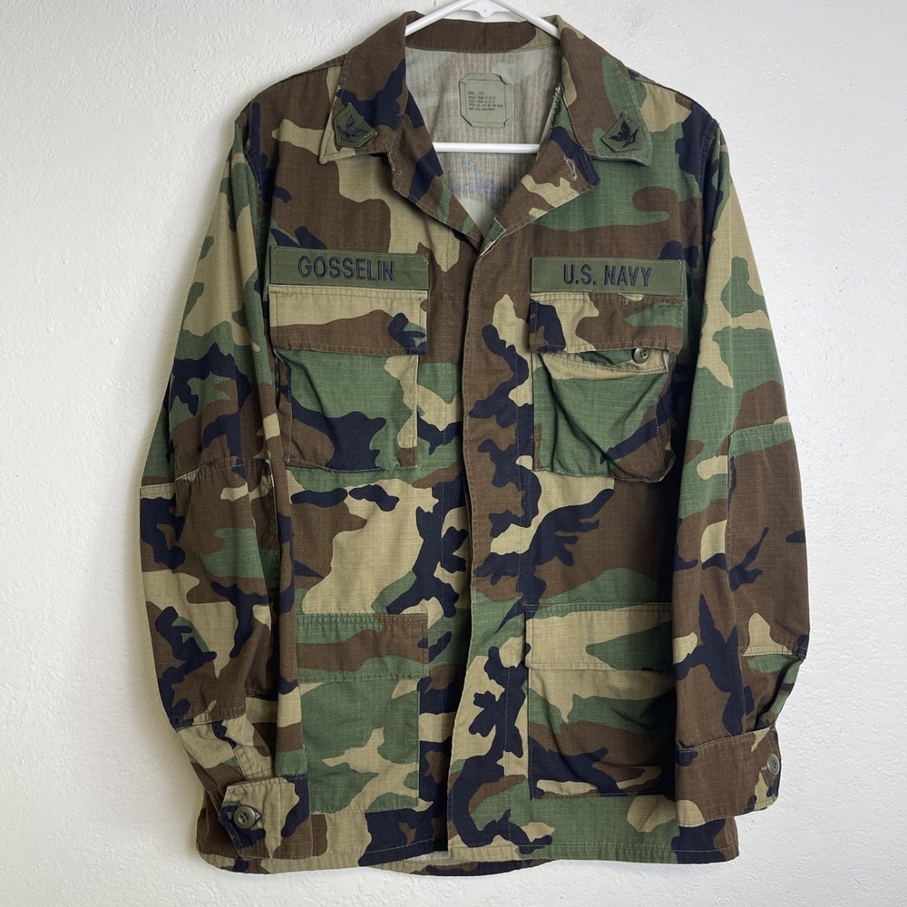 Summer Weight Ripstop Woodland Pattern Camouflage BDU Shirt Small/Long